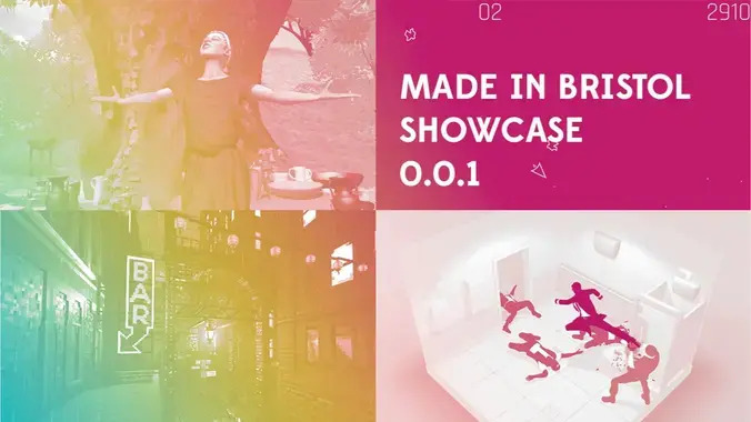 Advertising image for the Bristol Games Showcase